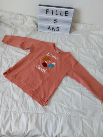 Tee-shirt manche longue fille 5 ans