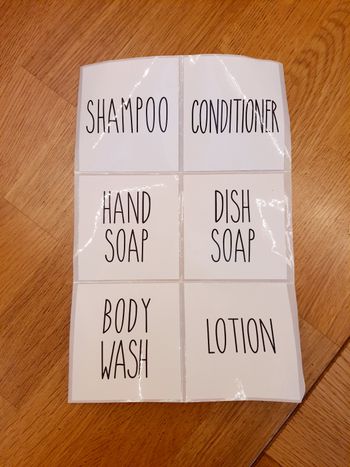 6 étiquettes adhésives pour contenants