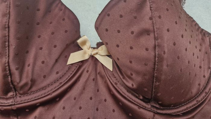 Bustier / caraco / corset marron avec dentelle Etam - photo numéro 3