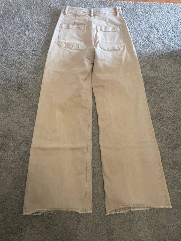 Pantalon beige large - photo numéro 3