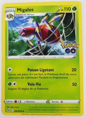 Carte Pokemon Migalos 007/078 ◆ Pokémon GO FR ©