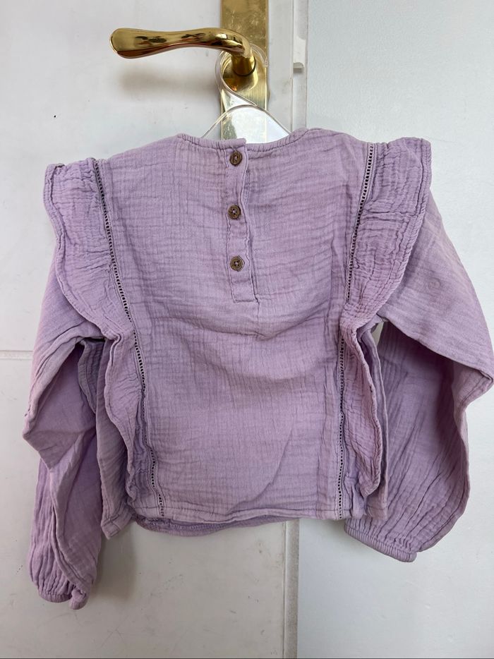 T-shirt blouse Zeeman violet 4A TBE - photo numéro 3