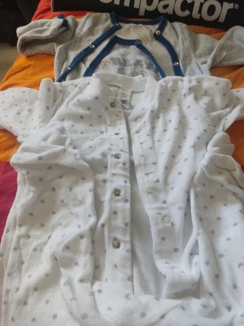 Lot 2 pyjama ouverture sur le devant garçon
