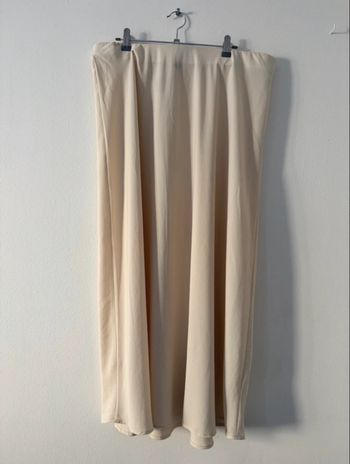 Jupe satin crème/beige élastique 