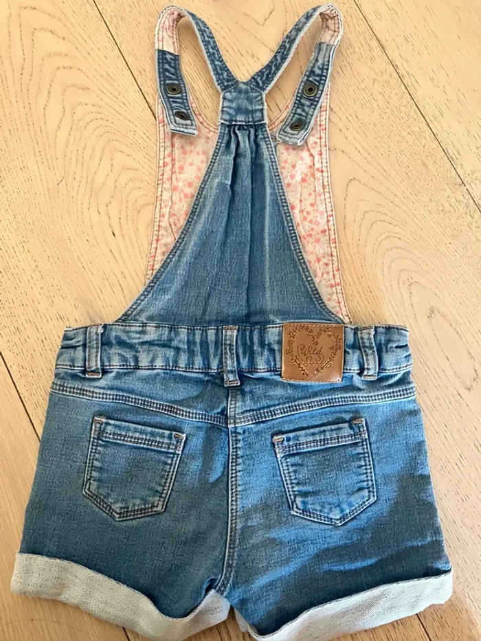 Salopette courte en jeans + haut sans manche 3 ans Sergent Major - photo numéro 10