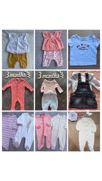 Lot de vêtements bébé fille taille 3 mois