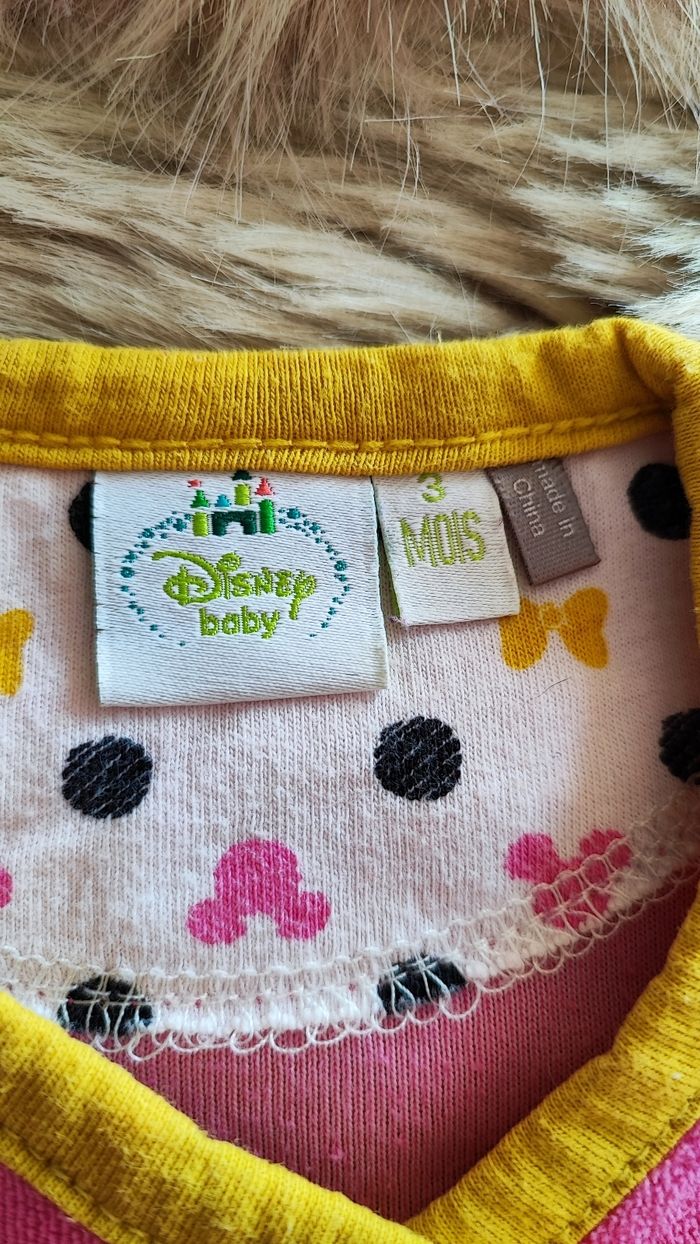 Pyjama velours Minnie 2p 3 mois - photo numéro 4