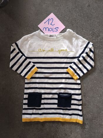 Robe pull marinière 12 mois