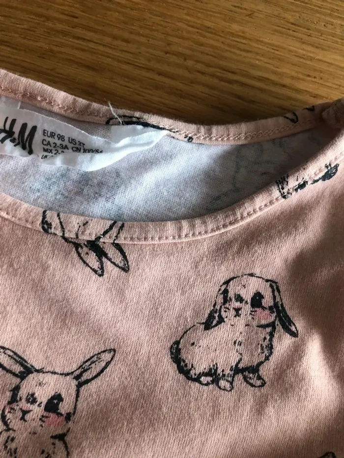 Robe à manches longues imprimés lapin - photo numéro 3