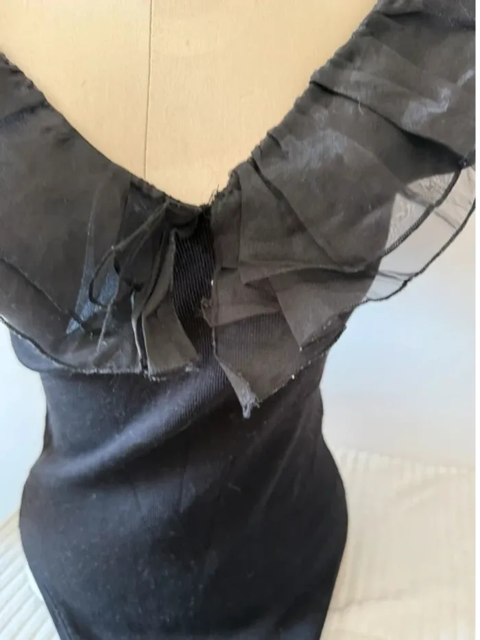 Body noir Amisu avec froufrou – Taille XL - photo numéro 3