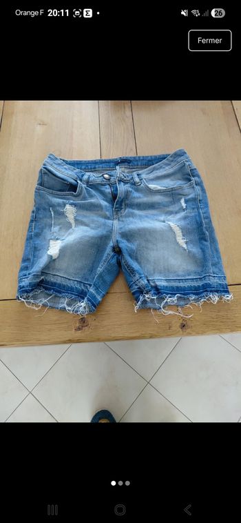 Short en jeans