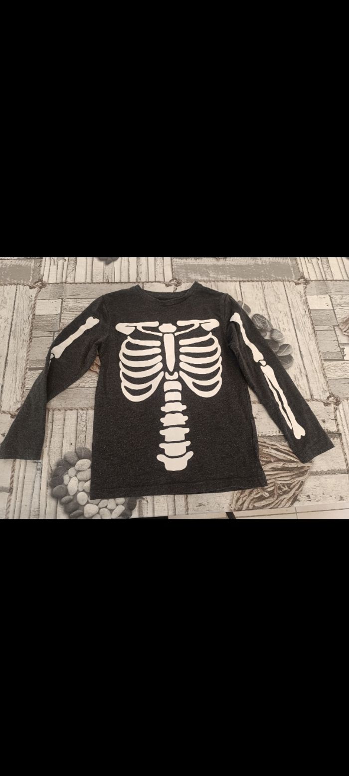 T shirt squelette halloween