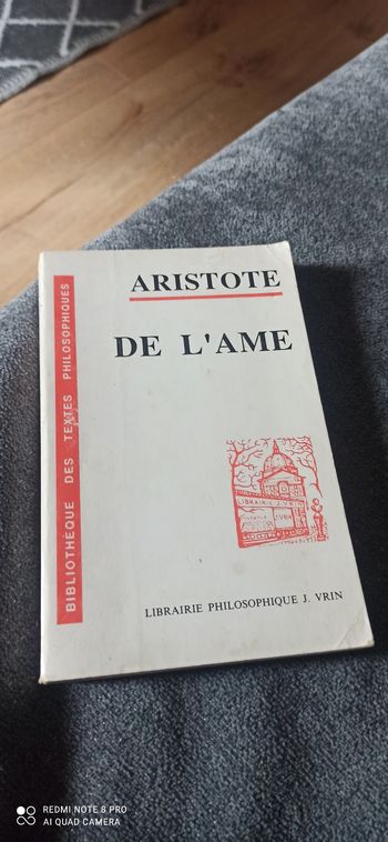 Livre de l ame aristote