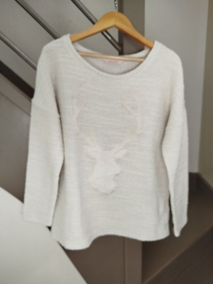 Pull blanc - photo numéro 2