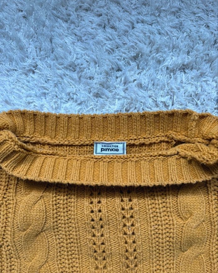 Pull en laine moutarde cosy 💛 parfait pour l’hiver - photo numéro 4