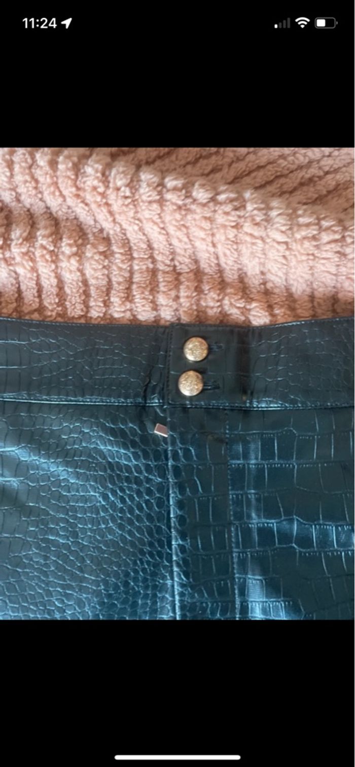 🌸Jupe en simili cuir noir effet crocodile Margit brant taille 38 🌸 - photo numéro 3