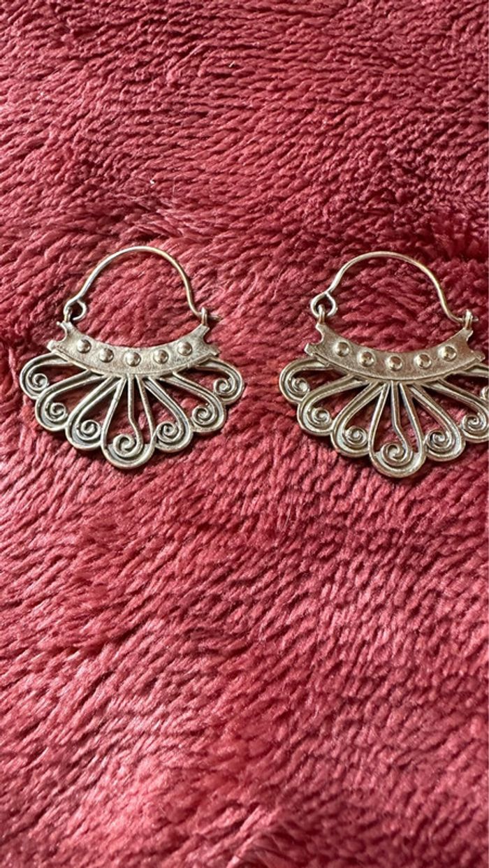 Boucles d'oreilles en laiton - photo numéro 4