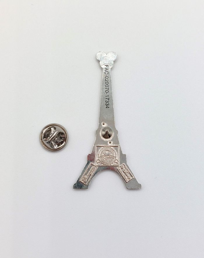 Pin's Fée clochette Disneyland Paris tour Eiffel Tinkerbell blanc paillettes violet collection 2014 - photo numéro 3