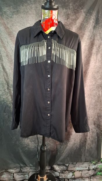 Chemise blouse femme western franges Zara