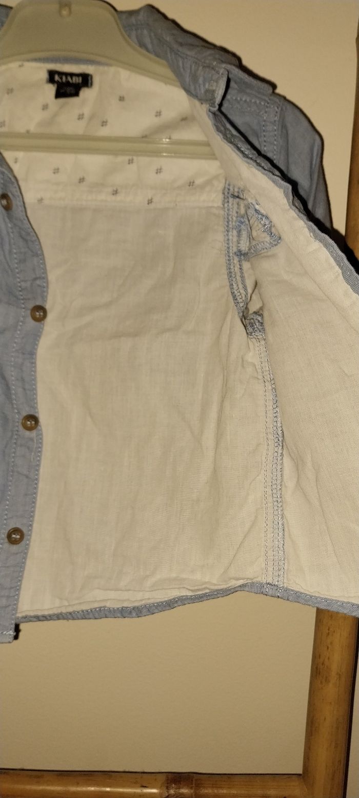 Chemise coton bleu clair Ki1bi état neuf 24 mois / 2 ans - photo numéro 9