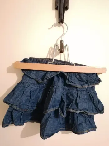 Jupe à volants en jean 9 mois