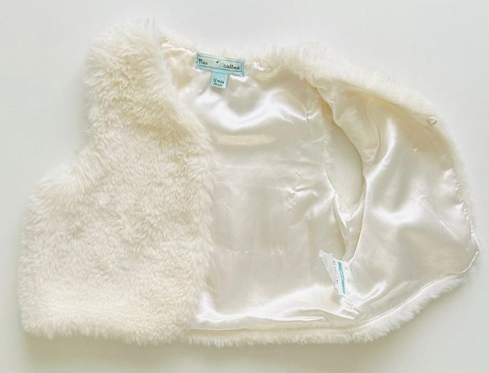 Gilet fourrure sans manches  fille 12 mois 74 cm - photo numéro 2