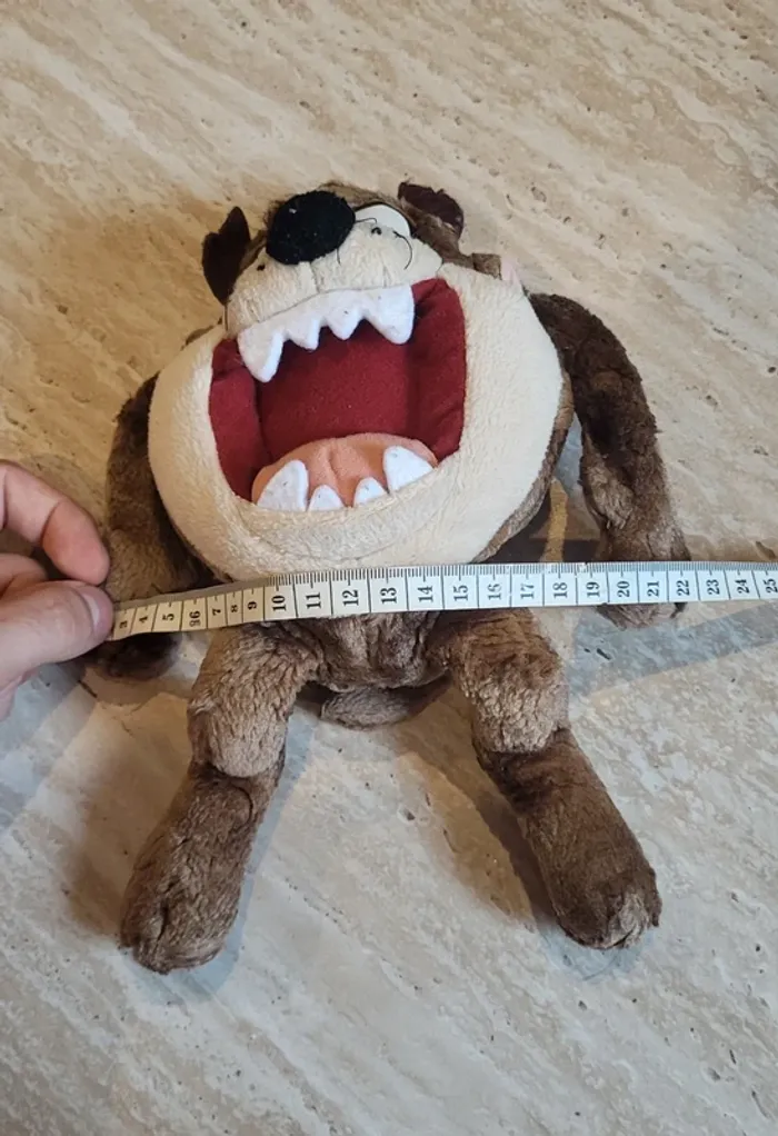 Peluche vintage Taz Looney Tunes Collector - Marron - Très bon état - photo numéro 7