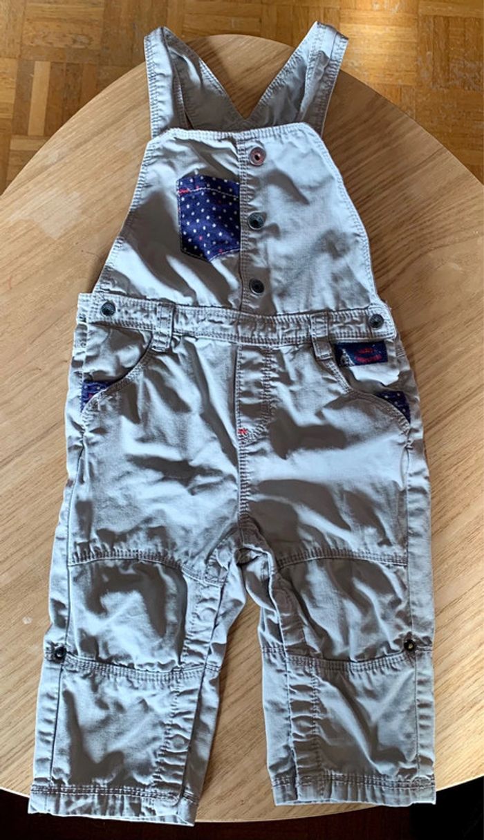 Salopette grise Obaïbi 12 mois garçon