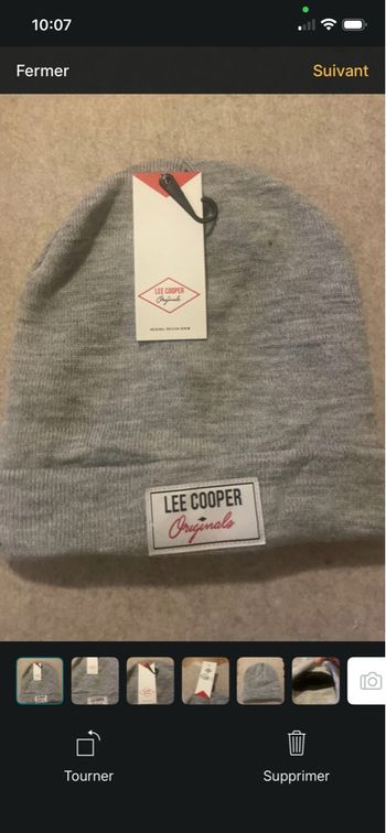 Bonnet leeCooper doublée, polaire, original, neuf avec étiquette