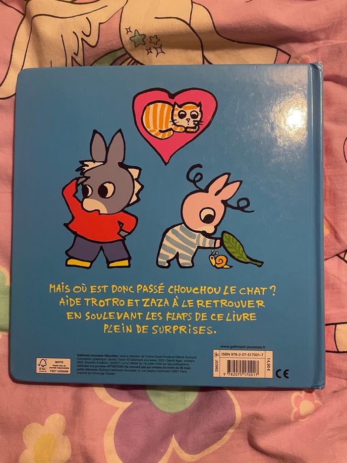 Livre « trotro et zaza cherchent chouchou le chat » gallimard jeunesse > dès 2 ans - photo numéro 2