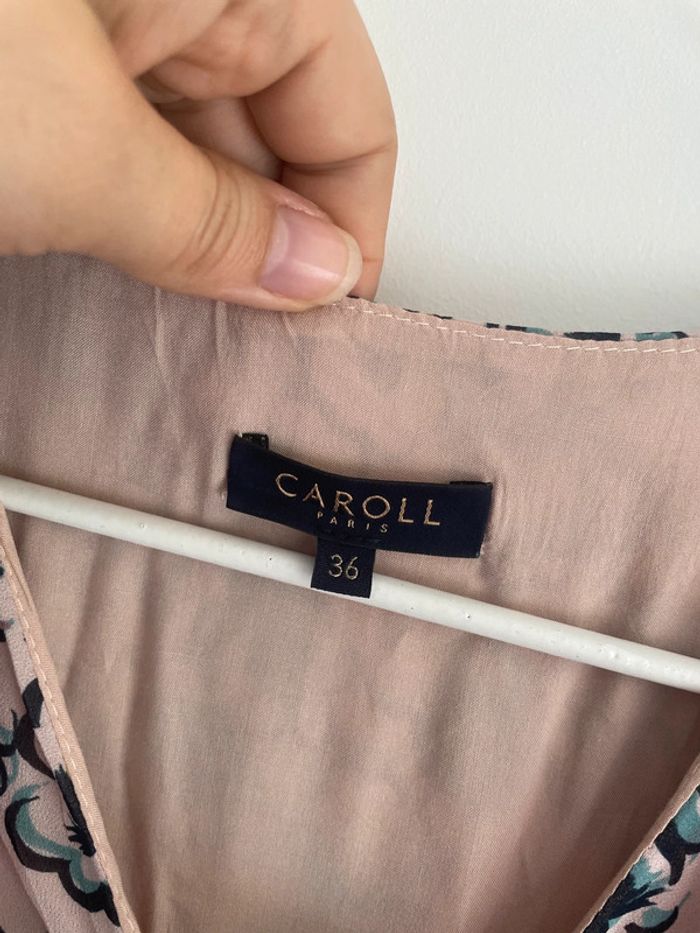 Robe fleurie rose Caroll taille 36 - photo numéro 4