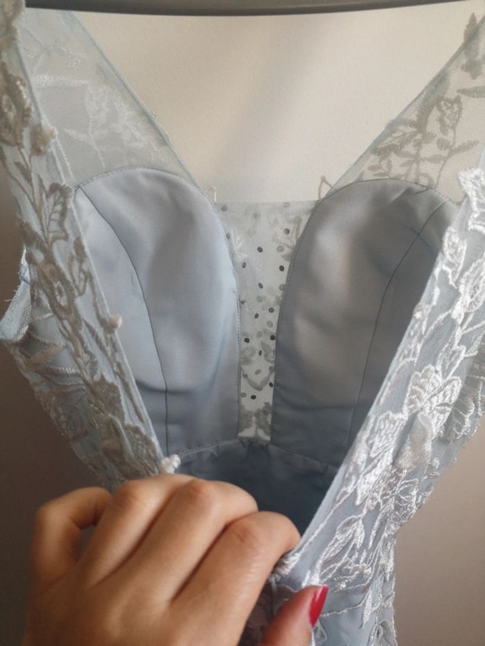 Robe demoiselle d'honneur témoins Jj's house bleue - photo numéro 7