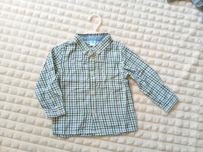 Chemise garçon 18mois 🤍💚