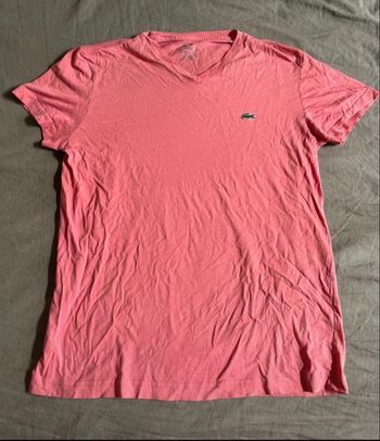 T shirt Lacoste rose saumon