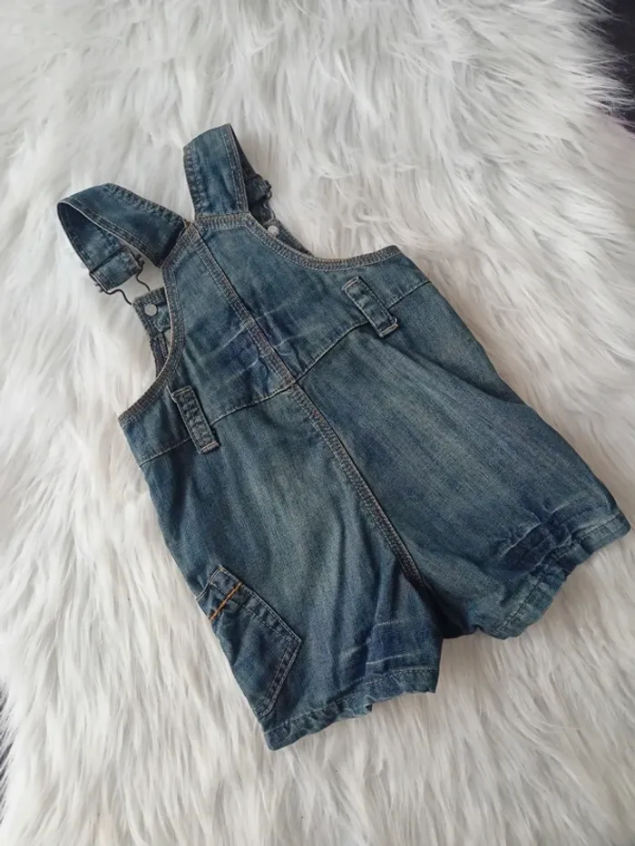 Salopette short en jean 6mois - 67cm N*0890 - photo numéro 2