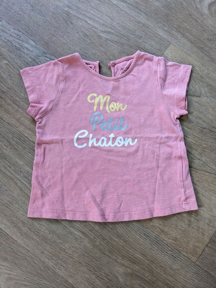 Lot de 6 t shirts blouses chemisier coton bio 24 mois - photo numéro 2