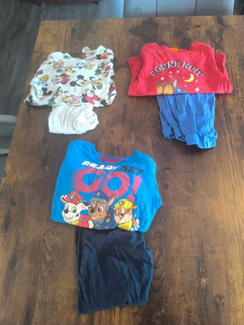 Lot de 3 pyjama fin coton manche longue pantalon 3 ans garçon