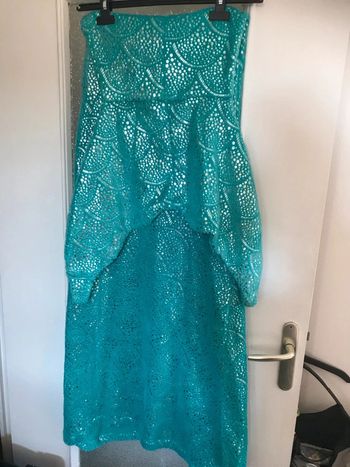 plaid couverture queue de sireme primark bleu argente