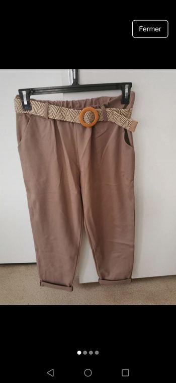 Pantalon chino taupe