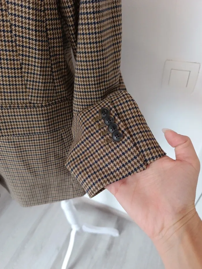 Blazer long à carreaux pied-de-poule – C&A – Taille 42 - photo numéro 6