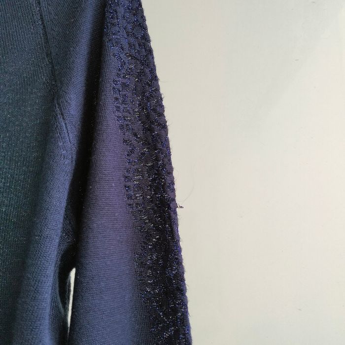 Joli pull fin bleu marine, taille 40, marque Camaïeu - photo numéro 3