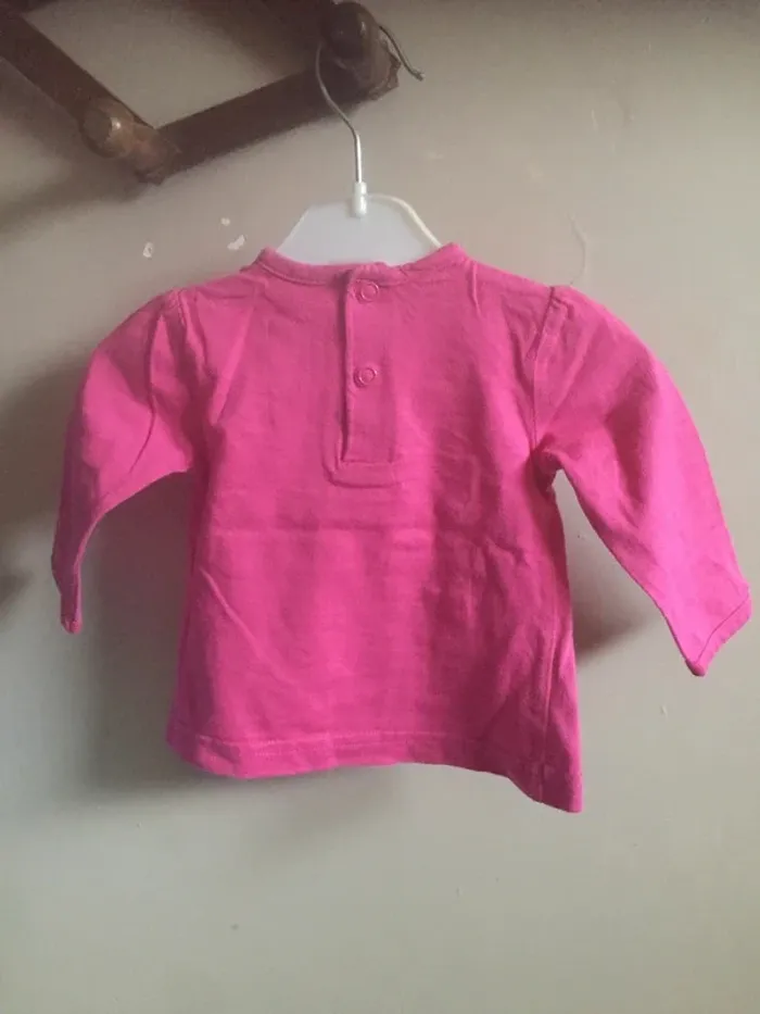 T-shirt fuchsia Bébé Rêve 3M - photo numéro 4