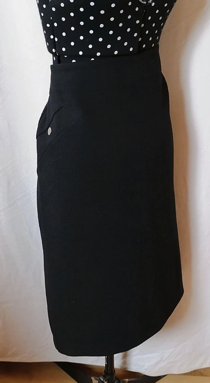 Jupe automne hiver noir argenté Taille 46 Diane Laury - photo numéro 3