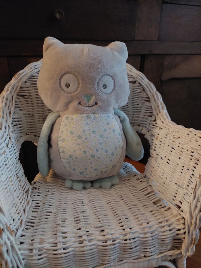 Peluche hibou Arthur et Lola