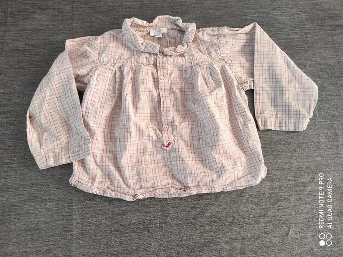 Blouse Jacadi à carreaux 12 mois