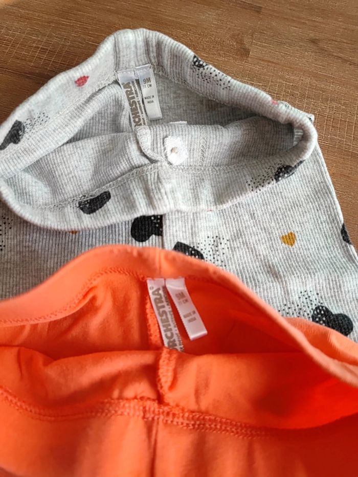 Lot de 2 leggings 9 mois - photo numéro 4