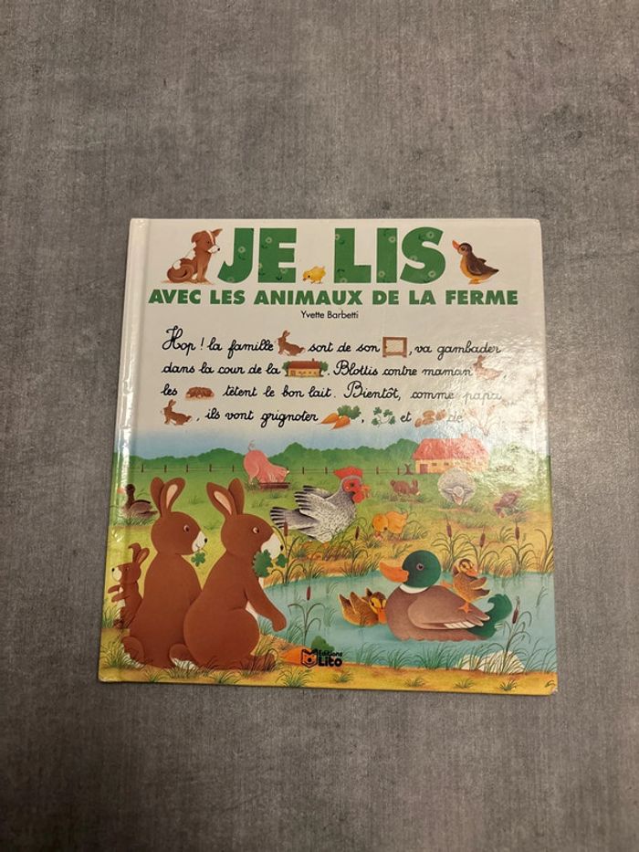 Livre je lis avec les animaux de la ferme