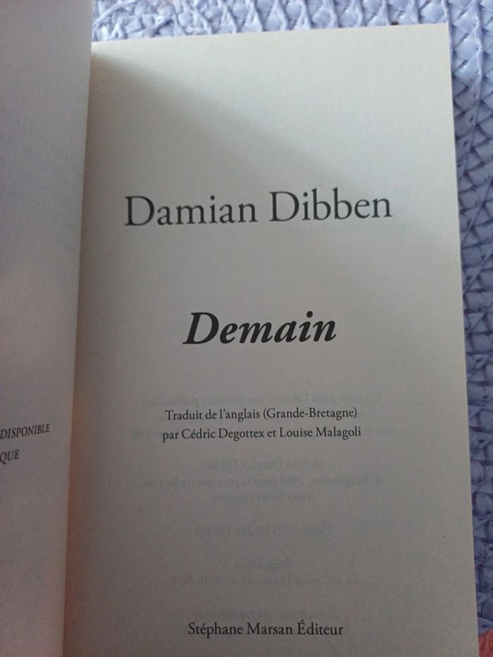 Livre Demain de Damian Dibben - photo numéro 4