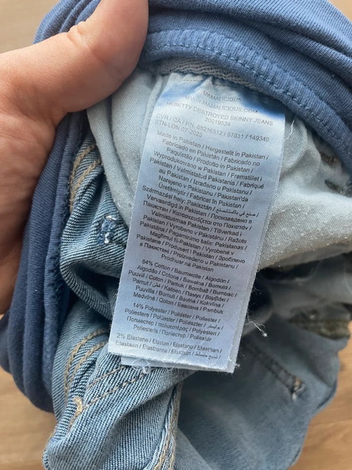 Jeans slim grossesse bleu - photo numéro 5