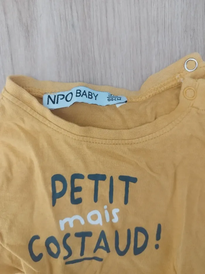 Tee shirt manches longues jaune - photo numéro 2